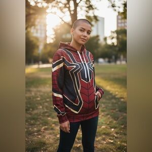 Red and Gold Spider Hoodie EUC